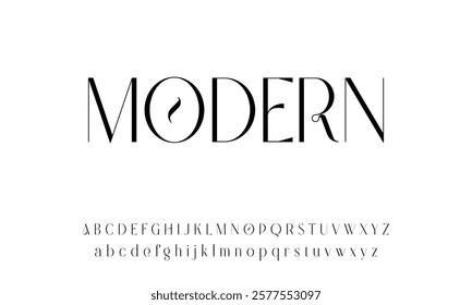 Modern Luxury Serif Font for Fashion, Brand, Craft, Wedding. Alphabet set ABC. vector illustration