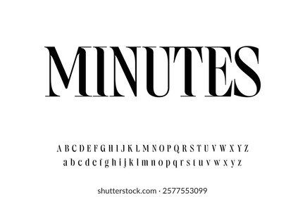 Modern Luxury Serif Font for Fashion, Brand, Craft, Wedding. Alphabet set ABC. vector illustration