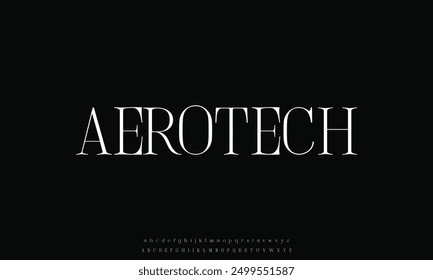 Modern luxury sharp serif alphabet display font vector. Elegant serif typography style