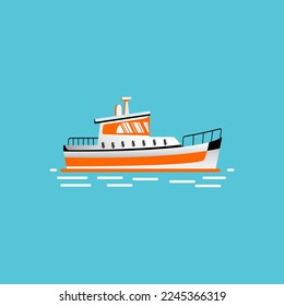 Modern luxury ship template design on a fresh background