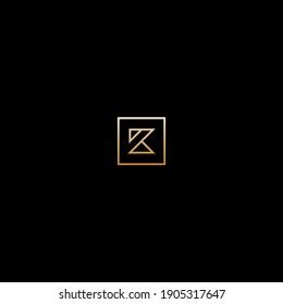 Modern luxury simple monogram gemetric initial letter K vector logo design