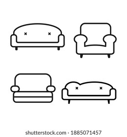Modern Luxury Sofas and Couches. Flat line design
