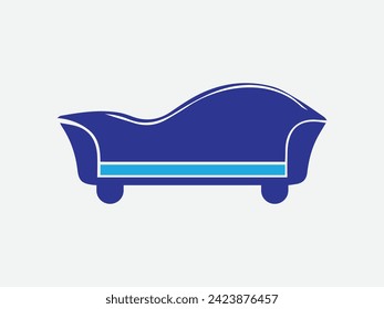 Modern luxury sofas and couches furniture icons set for living room vector illustration.