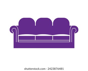 Modern luxury sofas and couches furniture icons set for living room vector illustration.