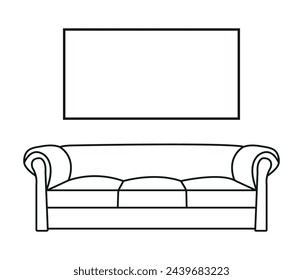 Modern luxury sofas and couches furniture icons set for living room vector