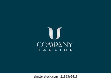 modern luxury soft leaf logo design resembling u , s , v shapes