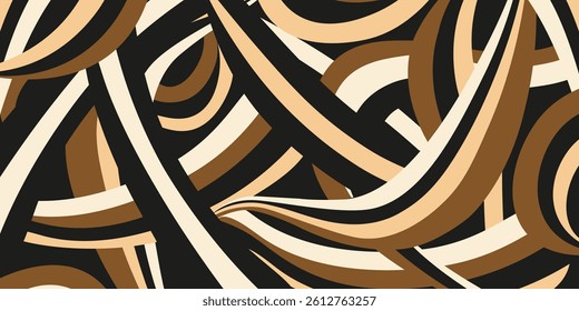Modern Luxury Swirl Twirl Wavy wallpaper decor. Distorted lines wall deco. Modern vector illustration. EPS 10