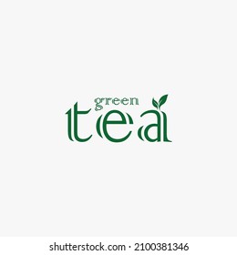 Modern Luxury Tea Logo on Dark Background. EPS10