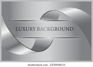 Modern luxury template design 3D white wave stripes and gold sparkling lines light. vector