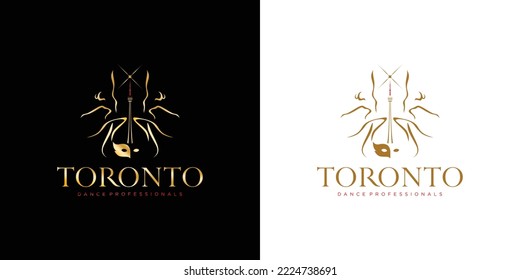 Modern and luxury Toronto dance logo design