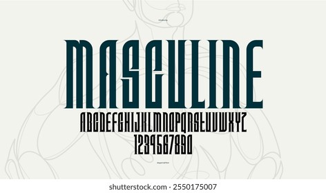 Moderno vetor de luxo condensado e fonte alta, elegante display typeface em estilo clássico melhor para a criação de logotipo e emblema, tipografia de moda elegante e estilo exclusivo, para títulos e slogans.