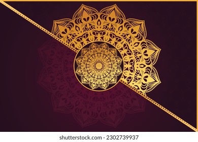 Modern luxury vector mandala background with gold color round décor pattern  design. Ornamental mandala for decoration tattoo, 
frame, fashion, card, wedding, invitation, cover, flyer etc.