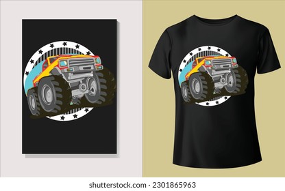 Modern and luxury Vehicles Tee shirt design 