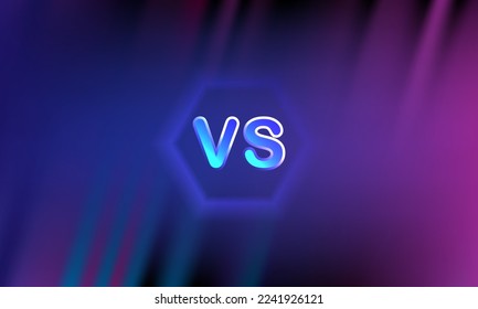 Modern luxury versus background with glow gradient effects. Abstract gaming background design with versus logo for e-sports and fight competition. Battle vs match game concept. Vector illustration.