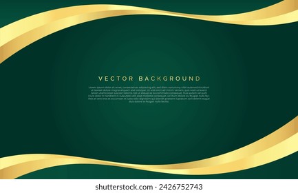 Fondo moderno de gradiente verde de onda de lujo