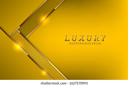 modern luxury Yellow background vector overlap layer on dark and shadow black space with abstract for design. graphic illustration  