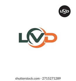 Moderno LVD Monograma - Limpar 3-Carta Logo Modelo