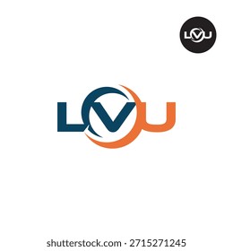 Modern LVU Monogram – Clean 3-Letter Logo Template