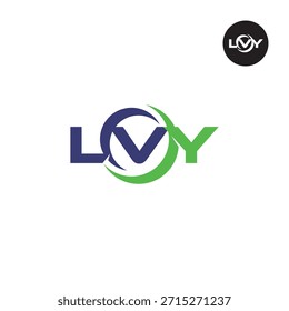 Modern LVY Monogram – Clean 3-Letter Logo Template