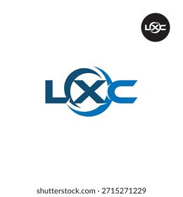 Monograma LXC moderno - Modelo de logotipo limpo de 3 letras