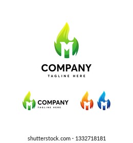 Modern M Aphabet Logo  Template