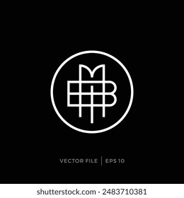 Logo de las iniciales de la letra M I B moderna