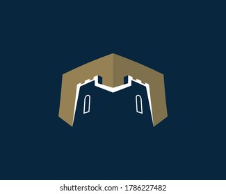 Diseño del logotipo del castillo M moderno