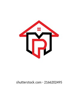 Modern M House Moving Service Logo. Silhouette Of Moved House Design. For Professional Home And Apartment Agency Or Business Brand Raise Up Real Estate Company. Apply To Web Site, Adds, Apps Icon