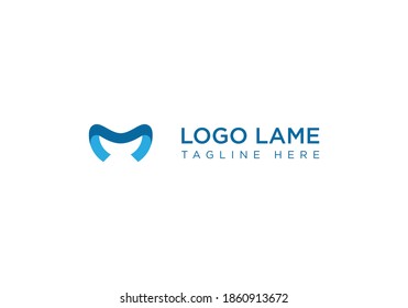 
Abstraktes, modernes M-Letter-Logo