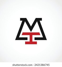 Modern M carta logotipo de casa abstracto, concepto de diseño ilustración de plantilla vectorial aislada