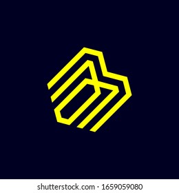 Modern M letter logo. Abstract logo vector template element. Business Corporate icon design. Flat vector logo design template element