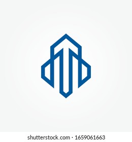 Modern M letter logo. Abstract logo vector template element. Business Corporate icon design. Flat vector logo design template element