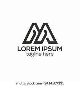 Modernes Logo für M-Buchstaben, abstraktes Logo-Design-Konzept für einzelne Vektorgrafik für Unternehmen, Unternehmen