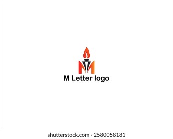 Modern M Letter Logo Featuring Intertwined Figures