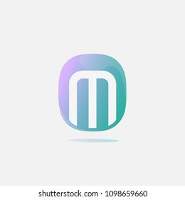 modern M letter logo. monogram M icon design with gradient style