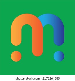 Modern m letter logo vector illustration