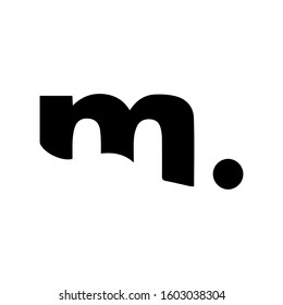 Modern m letter typography logo icon