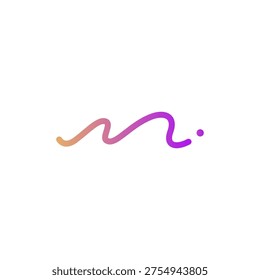 modern m letter wave logo vector icon illustration