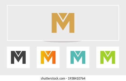 Modern M logo design. M letter logo design with business and constriction. Real Estate and financial logo with M letter  