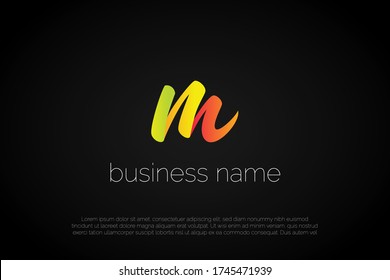 Modern M lowercase script font logo template, Initial Letter Logo For Your Company Name, Alphabet Logo Template Ready For Use, Modern Initial Logo