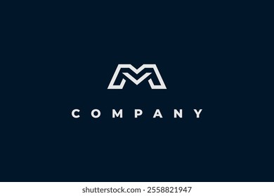 modern m and v monogram logo