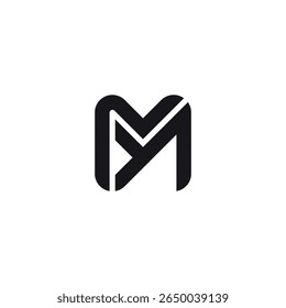 Modern M and Y Letter Logo, Bold Monogram Design.