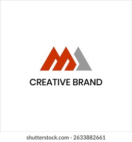 Modern MA Letter Logo Design Vector Illustration with Abstract Geometric Symbol for Business Brand Identity Corporate Consulting Finance or Technology Company Template