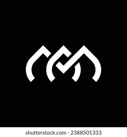 modern MA AM monogram letter logo design