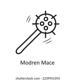 Ilustración moderna de diseño de iconos de contorno de vector de mástil. Símbolo medieval sobre fondo blanco Archivo EPS 10