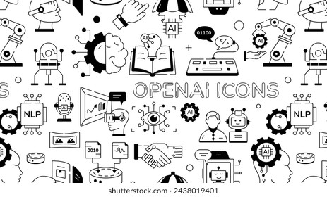 Modern Machine Learning Linear Icons