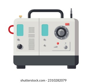 Modern machinery icon, creatively designed flat isolated