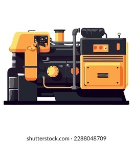 Modern machinery symbolizes the engineering industry creativity isolated