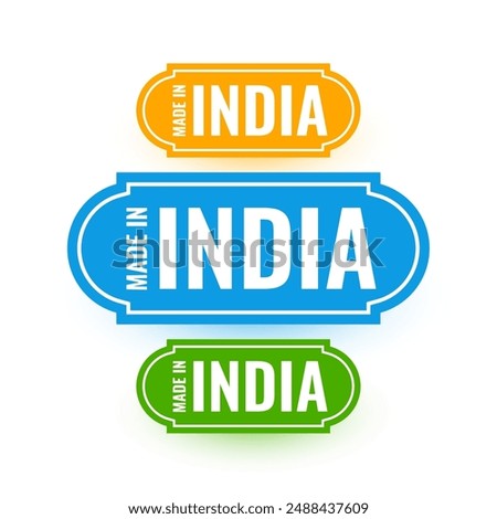 modern made in india promo background products with quality and warranty vector 