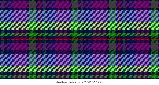 A modern Madras pattern in neon colors with a twill weave